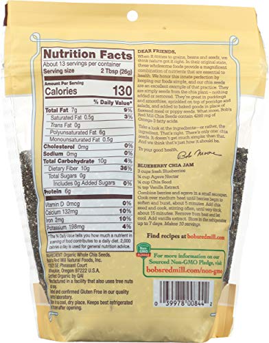 Bob's Red Mill Organic Chia Seeds, 12 Oz, (us)