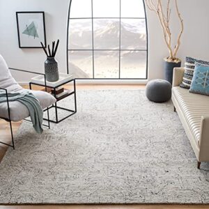 safavieh aspen collection 9′ x 12′ grey/beige apn286f handmade boho wool area rug