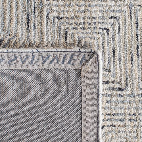 Safavieh Aspen Collection 9' x 12' Grey/Beige APN286F Handmade Boho Wool Area Rug