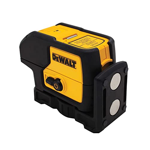 DEWALT Line Laser, Self-Leveling, 3-Beam , Red (DW083K) , Yellow