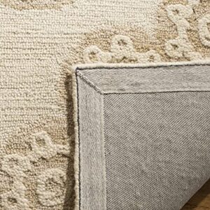SAFAVIEH Blossom Collection 6' x 9' Ivory/Beige BLM108B Handmade Premium Wool Living Room Dining Bedroom Area Rug