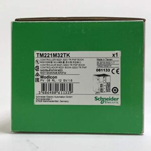 SCHNEIDER ELECTRIC TM221M32TK Logic Controller,0.1A,16 Outputs,24VDC