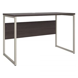 bush business furniture hybrid computer table desk with metal legs, 48w x 24d, storm gray