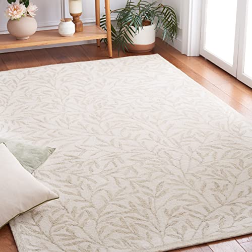 Safavieh Jardin Collection 3' x 5' Ivory/Beige JAR753A Handmade Contemporary Wool Area Rug