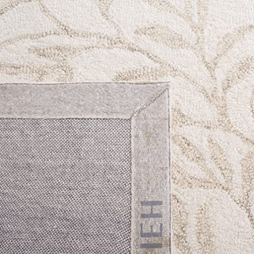 Safavieh Jardin Collection 3' x 5' Ivory/Beige JAR753A Handmade Contemporary Wool Area Rug