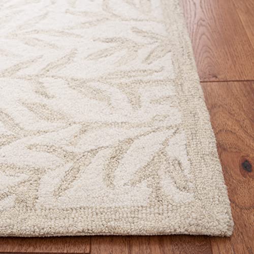 Safavieh Jardin Collection 3' x 5' Ivory/Beige JAR753A Handmade Contemporary Wool Area Rug