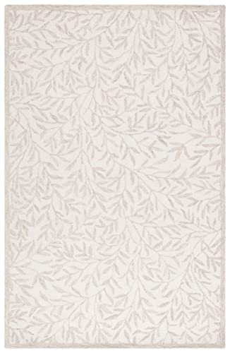 Safavieh Jardin Collection 3' x 5' Ivory/Beige JAR753A Handmade Contemporary Wool Area Rug