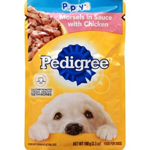 pedigree chicken wet dog food morsel in sauce 3.5 oz – 0023100119051