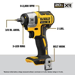 DEWALT 20V MAX XR Cordless Impact Wrench with Hog Ring, 3/8-Inch, Tool Only (DCF890B)