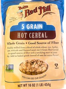 bob’s red mill 5 grain rolled hot cereal, 16 oz (pack of 2)