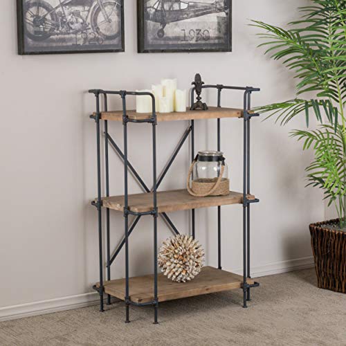 Christopher Knight Home Yorktown 4-Shelf Bookcase, Antique & Yorktown 3-Shelf Bookcase, Antique