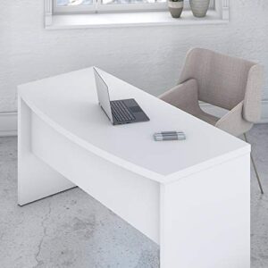 Bush Business Furniture Echo Bow Front Desk, 60W, Pure White