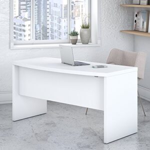 Bush Business Furniture Echo Bow Front Desk, 60W, Pure White