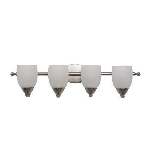 Yosemite Home Decor 1261-4V-BN 4 Light Vanity Light, Brushed Nickel