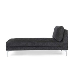 christopher knight home beamon chaise lounge, black + silver