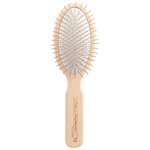 Chris Christensen Dog Brush, 27 mm Oval Pin Brush, Original Series, Groom Like a Professional, Stainless Steel Pins, Lightweight Beech Wood Body, Ground and Polished Tips