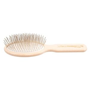 Chris Christensen Dog Brush, 27 mm Oval Pin Brush, Original Series, Groom Like a Professional, Stainless Steel Pins, Lightweight Beech Wood Body, Ground and Polished Tips