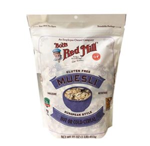 bob’s red mill new european style hot or cold cereal museli 14oz, 1 pack (original)