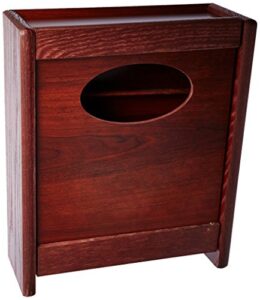 wooden mallet combo towel dispenser and glove/tissue holder, mahogany