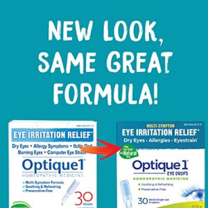 Boiron Optique 1 Eye Drops for Relief from Eye Irritation, Dry Eyes, Allergies, or Eyestrain - 30 Count