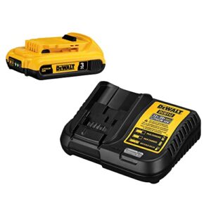 dewalt 20v max battery pack with charger, 3 ah, extra long run time (dcb230c)