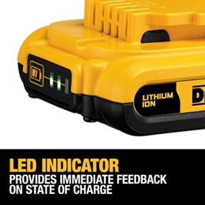 DEWALT 20V MAX Battery Pack with Charger, 3 Ah, Extra Long Run Time (DCB230C)