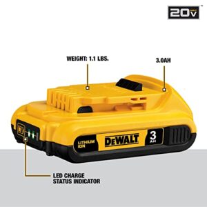 DEWALT 20V MAX Battery Pack with Charger, 3 Ah, Extra Long Run Time (DCB230C)