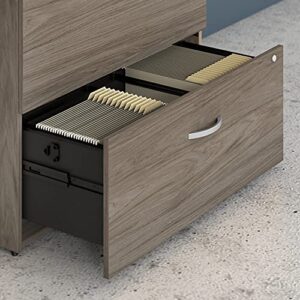 Bush Business Furniture Hybrid 2 Drawer Lateral File Cabinet-Assembled, Modern Hickory