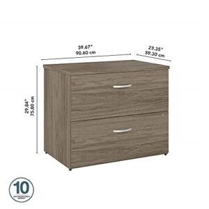 Bush Business Furniture Hybrid 2 Drawer Lateral File Cabinet-Assembled, Modern Hickory