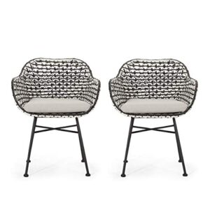 christopher knight home dining chair, beige + black + white + matte black