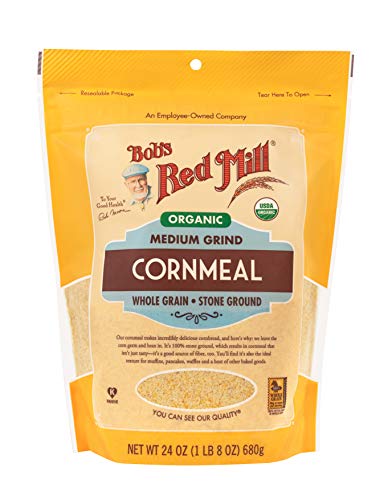 Bob's Red Mill Organic Medium Grind Cornmeal, 24-ounce (Pack of 4)