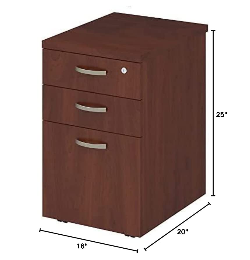 Bush Business Furniture Office in an Hour Mobile File Cabinet, Hansen Cherry