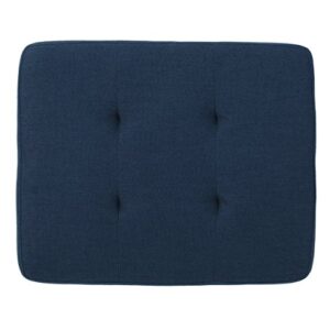 Christopher Knight Home Toddman High-Back Fabric Club Chair, Dark Blue & Zahra Ottoman, Dark Blue