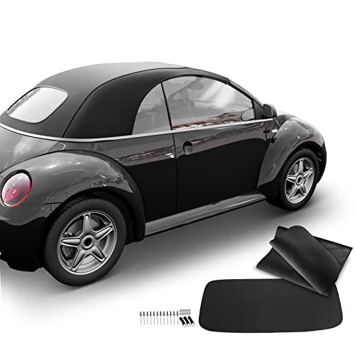 A-Premium Black PVC Convertible Soft Top Compatible with Volkswagen Beetle 2003-2009 Convertible/Hatchback Replace# VW4403V, 1005BEE055