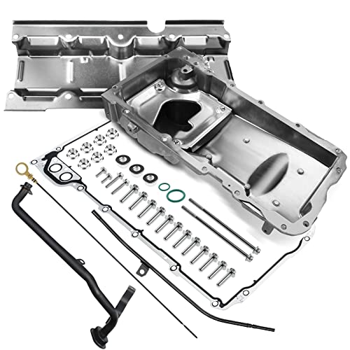 A-Premium Performance Muscle Car Engine Oil Pan Complete Kit Compatible with GM LS1 LS3 LSA LSX Chevrolet Chevy Pontiac Replace # 19212593