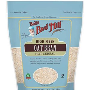 Bob's Red Mill Oat Bran Hot Cereal 40 Ounce (Pack of 2)