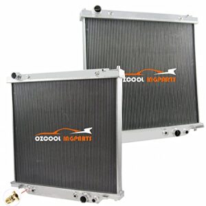 ozcoolingparts 4 row core all aluminum radiator for 1999-2005 ford f-250 f-350 f-450 super duty excursion 6.8l 7.3l powerstroke