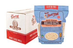 bob’s red mill gluten free quick cooking rolled oats, 28-ounce (pack of 4)