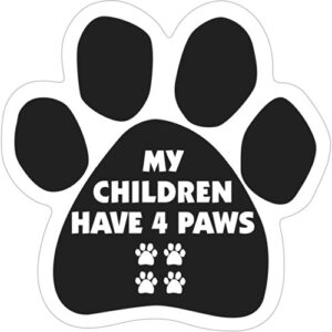 6″ dog/animal paw print magnet – works on cars, trucks, refrigerators and more (my children have 4 paws)