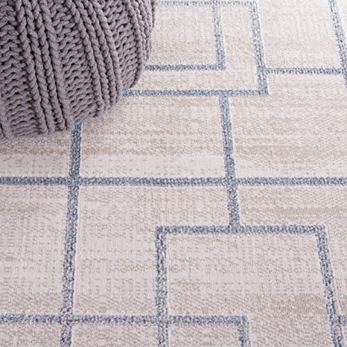 Safavieh Blair Collection Machine Washable Slip Resistant 2'2" x 8' Beige/Grey BLR238B Entryway Foyer Living Room Bedroom Kitchen Runner Rug