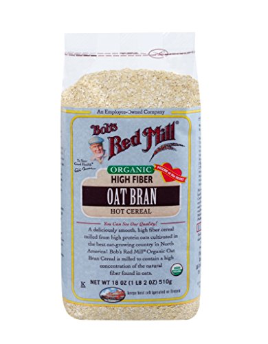Bob's Red Mill Organic Oat Bran Hot Cereal, 18 Ounce (Pack of 4)