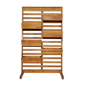 christopher knight home thiago outdoor plant stand, teak