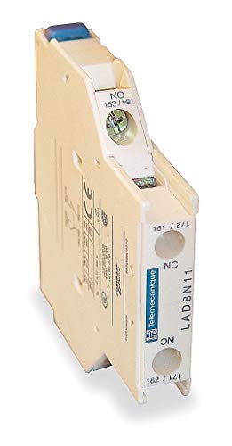 Schneider Electric IEC Auxiliary Contact Block, 10 Amps, Standard Type, Side Mounting - LAD8N11, Pack of 2