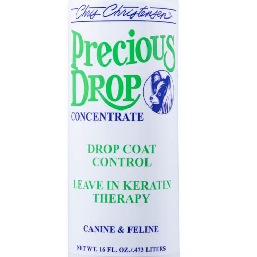 Chris Christensen Precious Drop Concentrate Dog Conditioner, Groom Like a Professional, Reduces Frizz & Matting, 16 oz