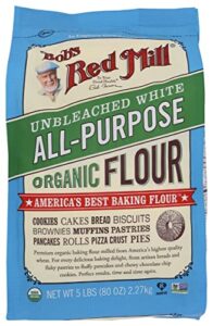 bob’s red mill organic unbleached white flour, 5 pounds