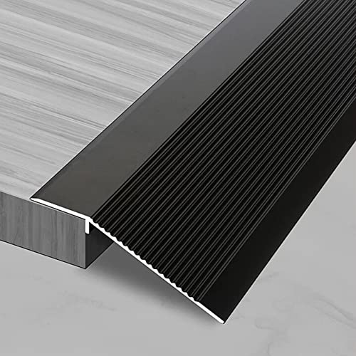 ERRULAN Aluminium Floor Transition Strip for Doorway, Carpet/Tile Threshold Reducer, Door Entry Ramp for Uneven Vinyl Floor, 10cm Extra Wide (Size : Length 145cm/57 in)