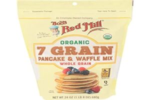 bob’s red mill organic 7 grain pancake & waffle mix, 24 ounce (pack of 1)