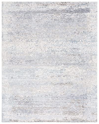 Safavieh Tiffany Collection 6' x 9' Grey/Beige TFN212A Hand-Knotted Viscose Living Room Dining Bedroom Area Rug