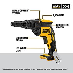 DEWALT DCF622B 20V MAX* XR Versa-ClutchTM Adjustable Torque Screwgun (Tool Only)