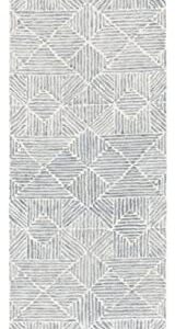 Safavieh Abstract Collection 2'3" x 6' Grey/Ivory ABT763F Handmade Wool Runner Rug